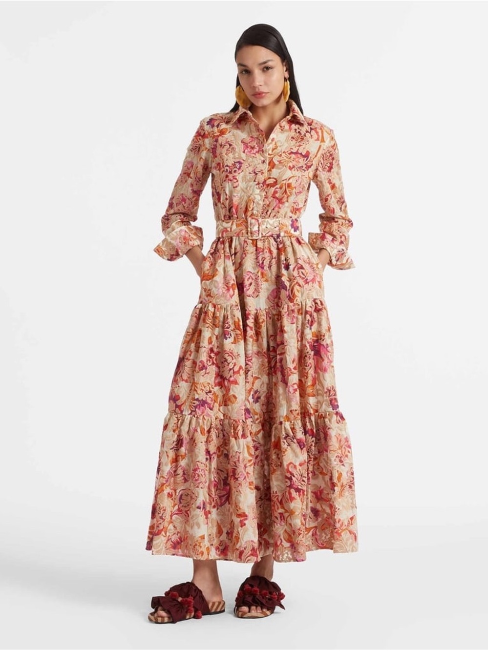 La DoubleJ Bellini Dress - Hottie Cream in Embroidered Organza
